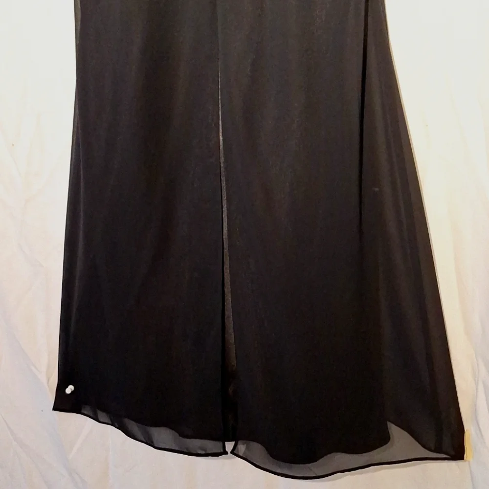 3/$20--Vintage Black Neglige, Faux Diamonds, 38C - Picture 7 of 16